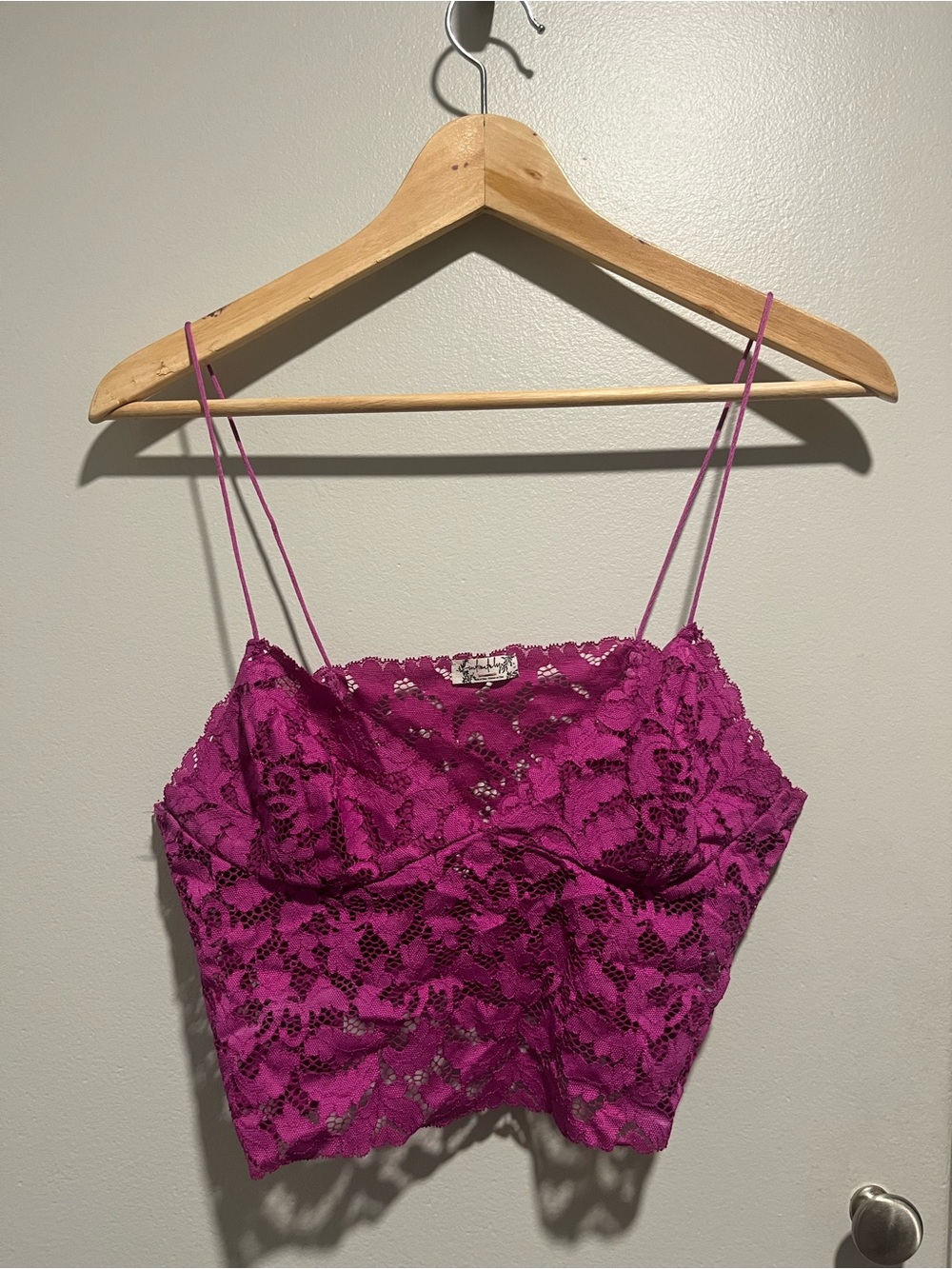 Free People Magenta Lace Camisole